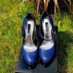 WHBM, Dress Heels, electric Blue, size 7.5